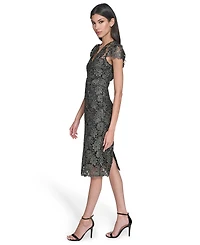Eliza J Women's Printed Deep V-Neck Dress