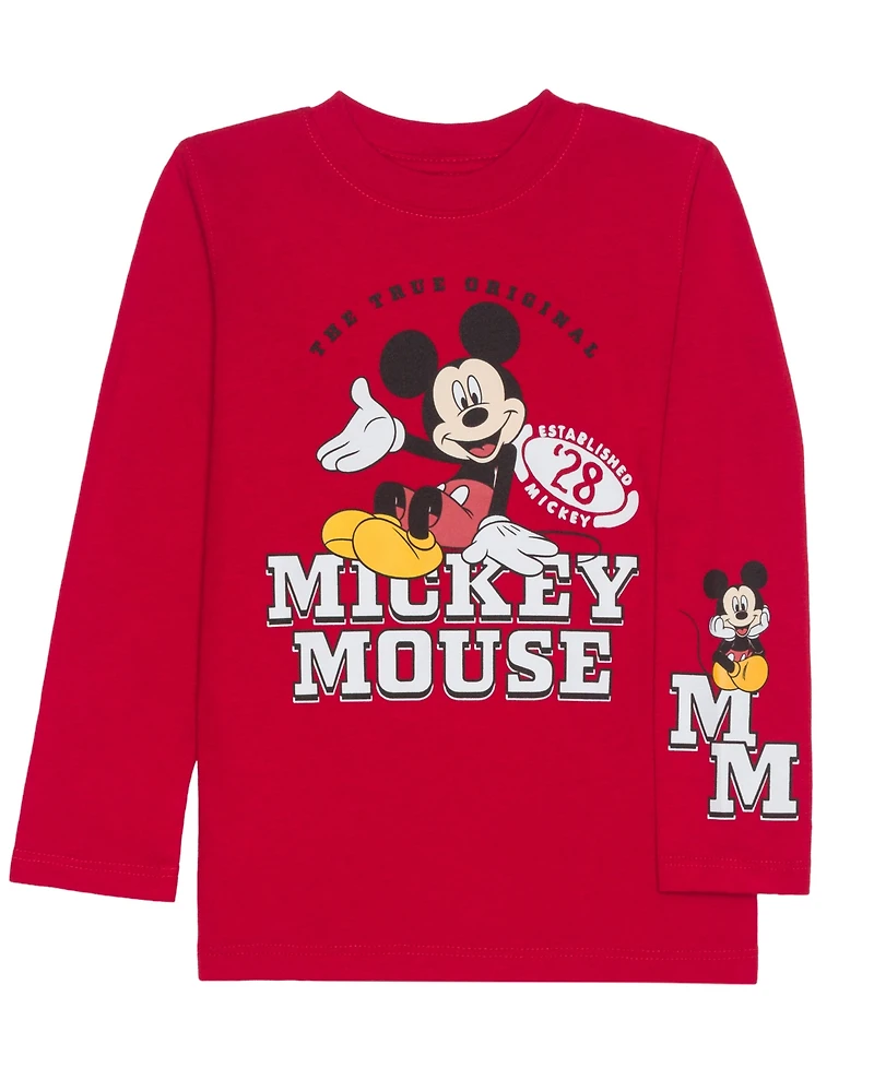Mickey Mouse Boys Toddler 2T-5T Long Sleeve T-Shirt