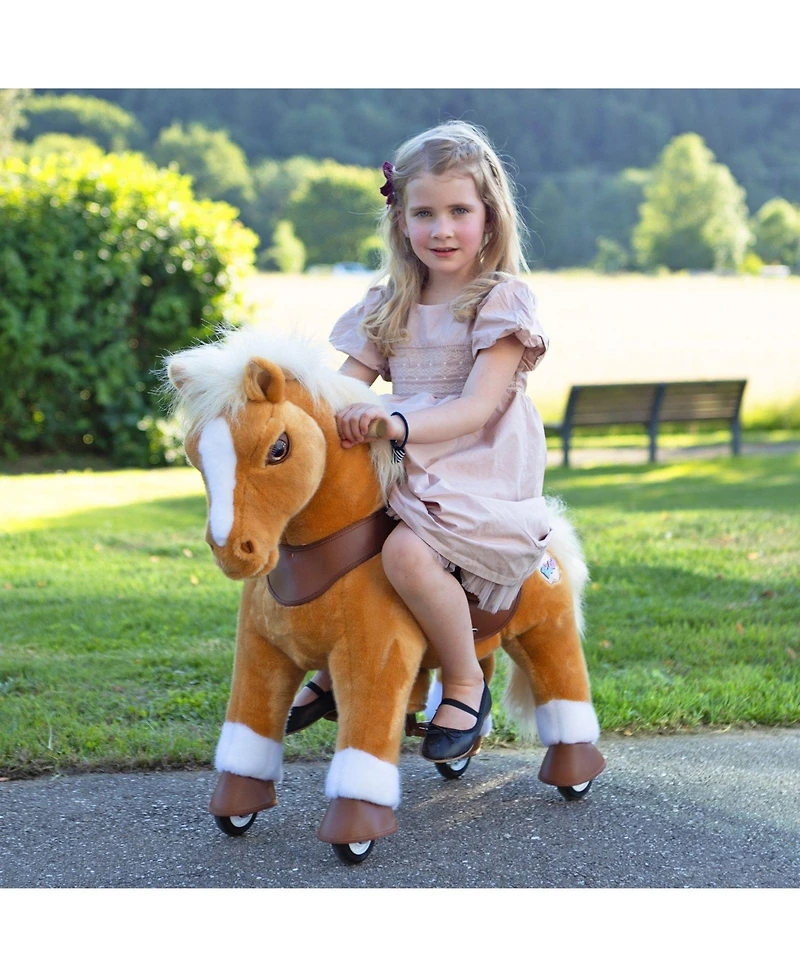 PonyCycle Model Y Light Brown Horse Rideable Toy for Age -4