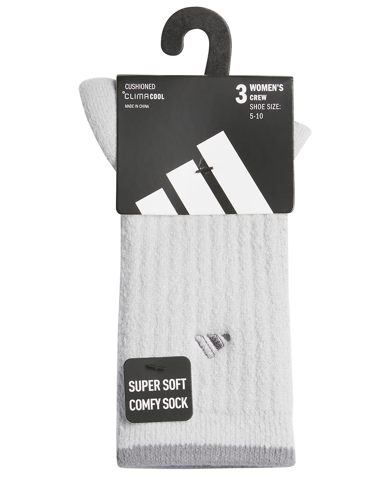 adidas Women's 3-Pack Cushioned Comfort 2.0 Crew Socks