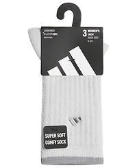 adidas Women's 3-Pack Cushioned Comfort 2.0 Crew Socks