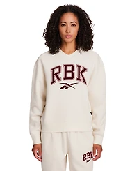 Reebok Women's New Heritage Varsity V-Neck Sweatshirt