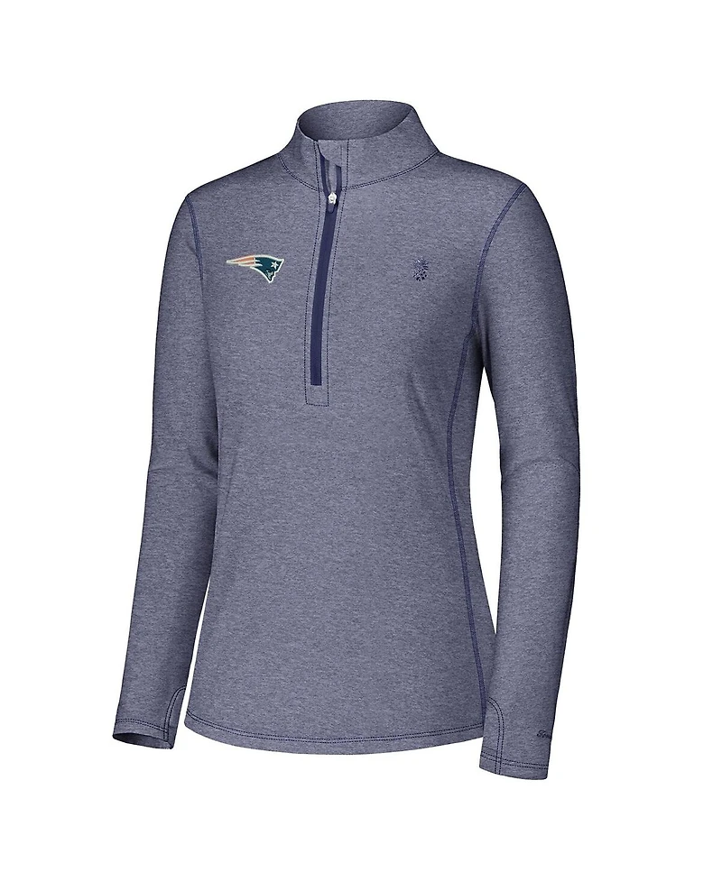 Tommy Bahama Women's Navy New England Patriots Sport Playa Vista IslandZone Quarter-Zip Jacket