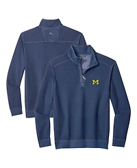 Tommy Bahama Men's Navy Michigan Wolverines Montego Bay Half-Zip Jacket