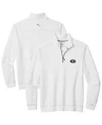 Tommy Bahama Men's White Georgia Bulldogs Montego Bay Half-Zip Jacket
