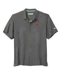 Tommy Bahama Men's Gray Usc Trojans Catch of the Day Camp IslandZone Button-Up T-Shirt