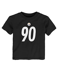 Nike Toddler T.j. Watt Black Pittsburgh Steelers Player Name Number T-Shirt
