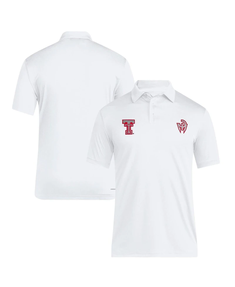 Adidas Men's x Mahomes White Texas Tech Red Raiders Strategy Aeroready Polo Shirt