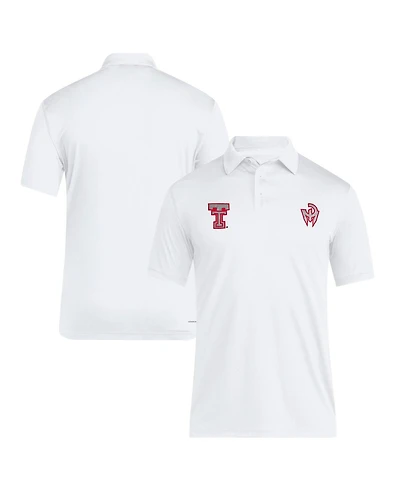 Adidas Men's x Mahomes White Texas Tech Red Raiders Strategy Aeroready Polo Shirt