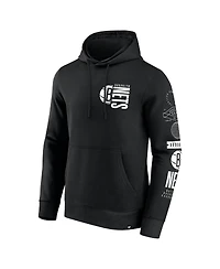 Fanatics Men's Black Brooklyn Nets Game Time Crossover Pullover Hoodie