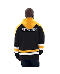 Starter Men's Black/Gold Pittsburgh Penguins Hockey Pullover Hoodie