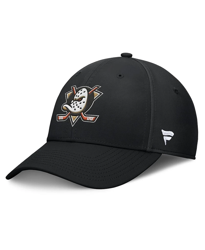 Fanatics Men's Black Anaheim Ducks Core Primary Logo Flex Hat