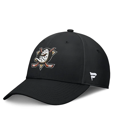 Fanatics Men's Black Anaheim Ducks Core Primary Logo Flex Hat