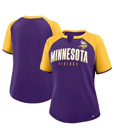 Fanatics Women's Purple/Gold Minnesota Vikings Height Advantage T-Shirt
