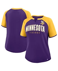 Fanatics Women's Purple/Gold Minnesota Vikings Height Advantage T-Shirt