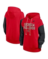 Nike Women's Red/Black Georgia Bulldogs Oversized Legacy Phoenix Pullover Hoodie