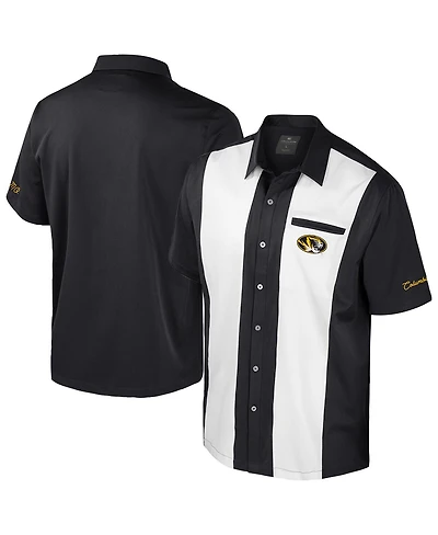 Colosseum Men's Black Missouri Tigers Strike Bowling Button-Up Shirt