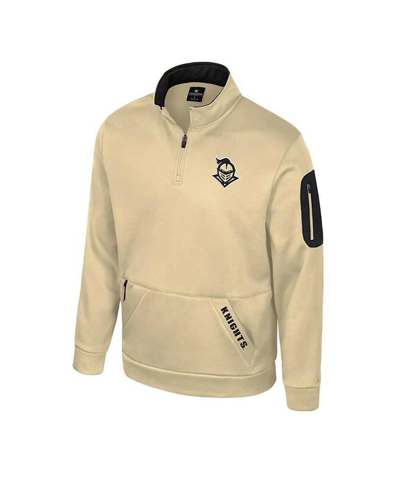 Colosseum Men's Gold Ucf Knights Mainframe Quarter-Zip Fleece Jacket