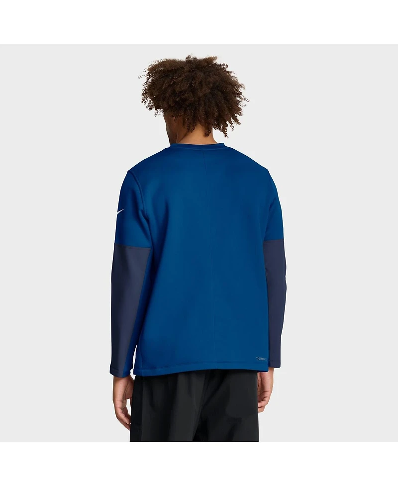 Nike Men's Royal Indianapolis Colts Sideline Coach Therma-fit Long Sleeve T-Shirt
