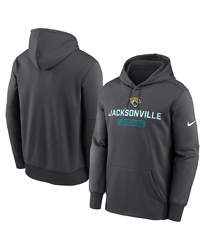 Nike Men's Anthracite Jacksonville Jaguars Toss Sweep Performance Pullover Hoodie
