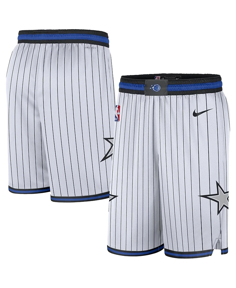 Nike Men's White Orlando Magic Association Edition Swingman Dri-fit Shorts