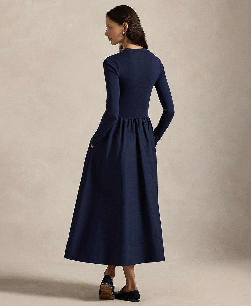 Polo Ralph Lauren Women's Cotton Long-Sleeve Dress