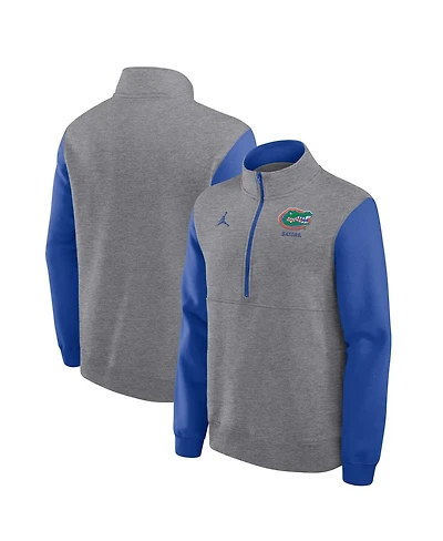 Jordan Men's Heather Gray Florida Gators Club Fleece Half-Zip Pullover Hoodie