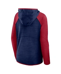 Fanatics Women's Navy/Red Houston Texans Redzone End Around Pass Raglan Full-Zip Hoodie
