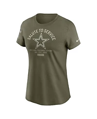 Nike Women's Olive Dallas Cowboys 2025 Salute to Service Sideline T-Shirt