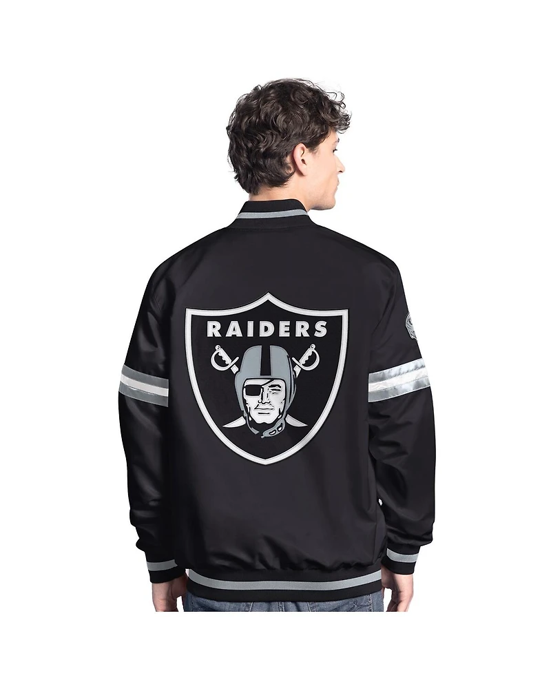 Starter Men's Las Vegas Raiders Scout Full-Snap Varsity Jacket