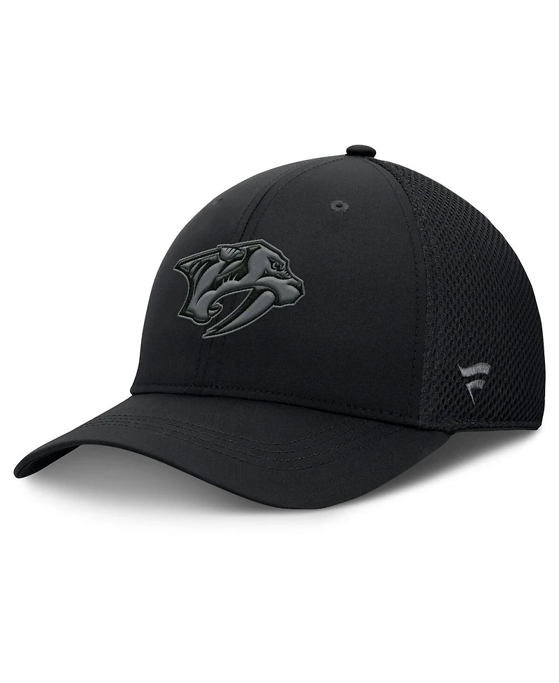 Fanatics Men's Black Nashville Predators Authentic Pro Road Flex Hat