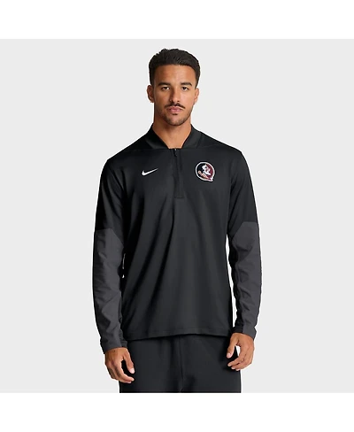 Nike Men's Black Florida State Seminoles One Goal Performance Half-Zip Pullover Hoodie