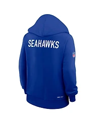 Nike Women's Royal Seattle Seahawks Throwback Sideline Standard Issue Dri-fit Hoodie