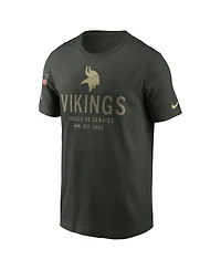 Nike Men's Forest Green Minnesota Vikings 2025 Salute to Service Sideline Primary Edge Dri-fit T-Shirt