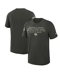 Nike Men's Forest Green Jacksonville Jaguars 2025 Salute to Service Sideline Slub Dri-fit T-Shirt
