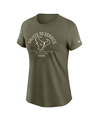 Nike Women's Olive Houston Texans 2025 Salute to Service Sideline T-Shirt