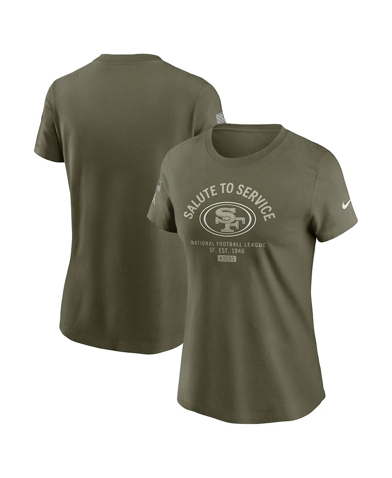Nike Women's Olive San Francisco 49ers 2025 Salute to Service Sideline T-Shirt