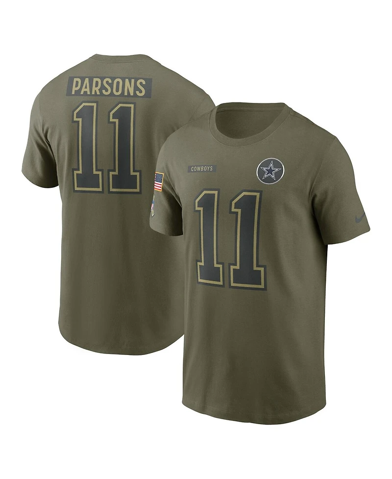 Nike Men's Micah Parsons Olive Dallas Cowboys 2025 Salute to Service Name Number T-Shirt