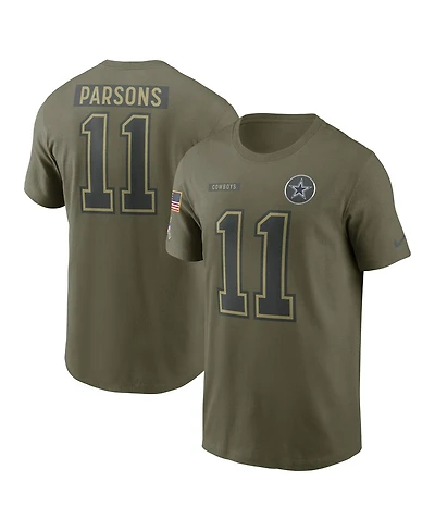 Nike Men's Micah Parsons Olive Dallas Cowboys 2025 Salute to Service Name Number T-Shirt