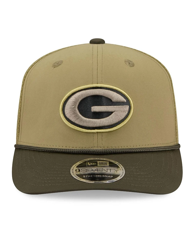 New Era Men's Green Green Bay Packers 2025 Salute to Service 9SEVENTY Adjustable Hat