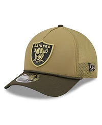 New Era Men's Green Las Vegas Raiders 2025 Salute to Service 9FORTY A-Frame M-Crown Adjustable Hat