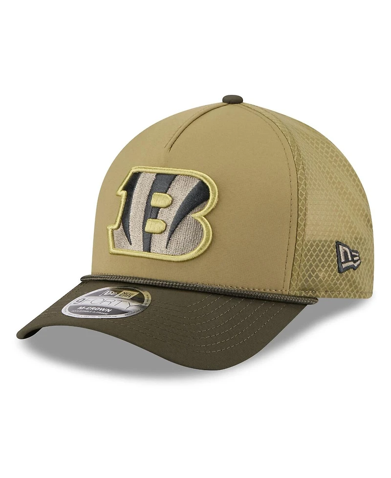 New Era Men's Green Cincinnati Bengals 2025 Salute to Service 9FORTY A-Frame M-Crown Adjustable Hat