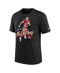 Nike Men's Christian McCaffrey Heather Black San Francisco 49ers Player Graphic T-Shirt