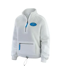 Wear by Erin Andrews Women's Gray St. Louis Blues Polar Fleece Quarter-Zip Jacket