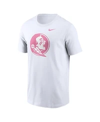 Nike Men's White Florida State Seminoles Pink Logo T-Shirt