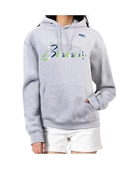 G-iii 4Her by Carl Banks Women's Gray Seattle Seahawks Shadow Logo Fleece Pullover Hoodie