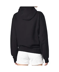 G-iii 4Her by Carl Banks Women's Black New York Giants Metallic Print Football Sketch Fleece Pullover Hoodie