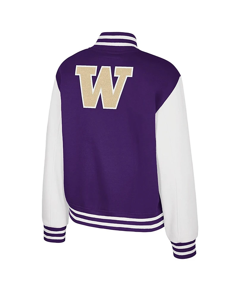 Colosseum Women's Purple Washington Huskies French Baguette Full Snap Fleece Jacket