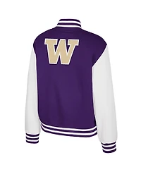 Colosseum Women's Purple Washington Huskies French Baguette Full Snap Fleece Jacket