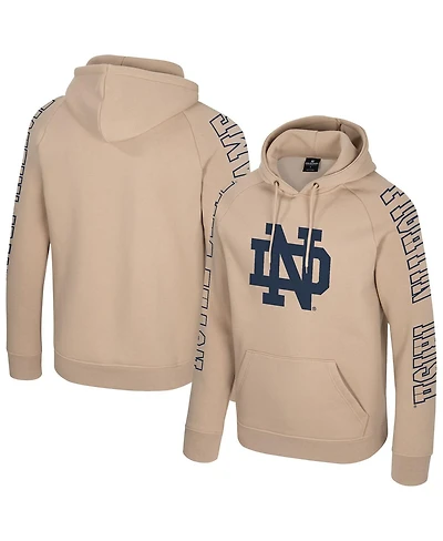 Colosseum Men's Tan Notre Dame Fighting Irish Big Break Raglan Hoodie